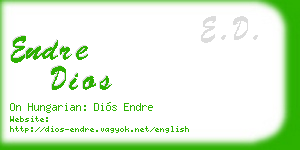 endre dios business card